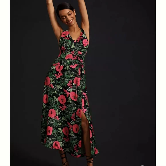 chinese dress ladies Maeve Pleated Midi Dress: Floral Midi Dress, Sundress, Plisse Dress, Blue  Midi, Green Midi, Summer Dress main image 1